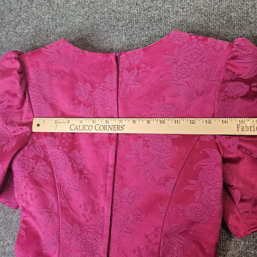 Jessica McClintock Fuchsia Floral Jacquard Mini Dress - Picture 13 of 15
